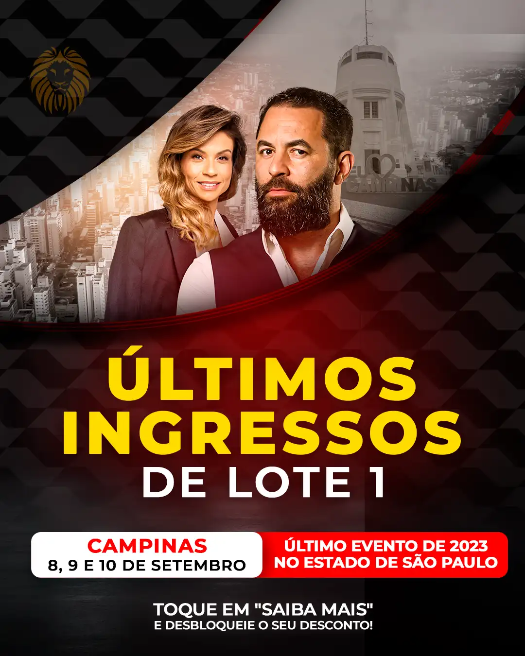 [AD#91] [BNR] [PRO-E013-CPQ] [VD] [VIRADA DE LOTE] [ÚLTIMOS INGRESSOS LOTE 01] [1080x1350] - Feed